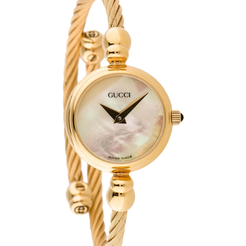 *SOLD!* Authentic Gucci Mother of Pearl Gold Watch
